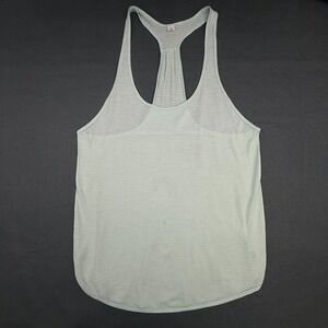 Lululemon 105F Singlet Tank Top Heathered Mint Green Striped Size 6 Racerback
